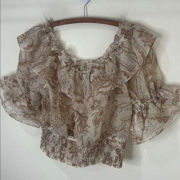 ANTHROPOLOGIE Forever that Girl Off Shoulder Tulle Top Size XL - Picture 15 of 16